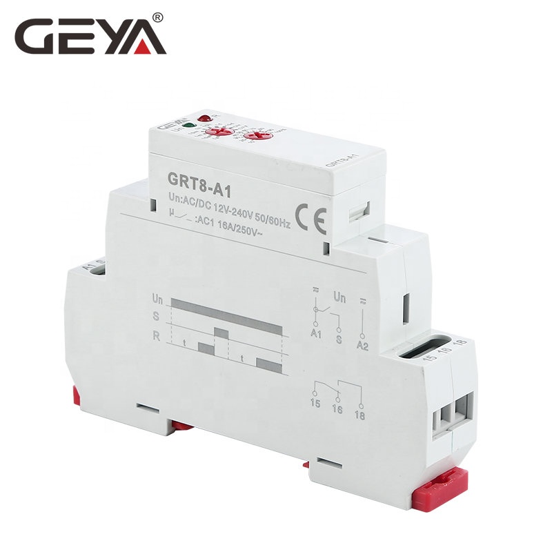 GEYA GRT8-A1 реле задержки на времени AC220V din-рейка однофункциональное реле таймера на таймер задержки AC230V 240V реле задержки