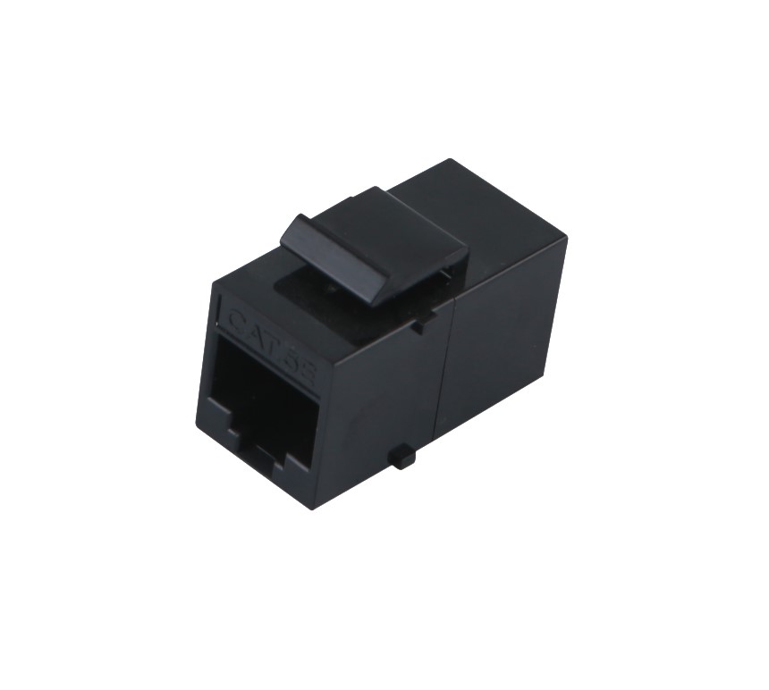 CAT5e RJ45 к RJ45 Keystone Jack встроенный соединитель-черный