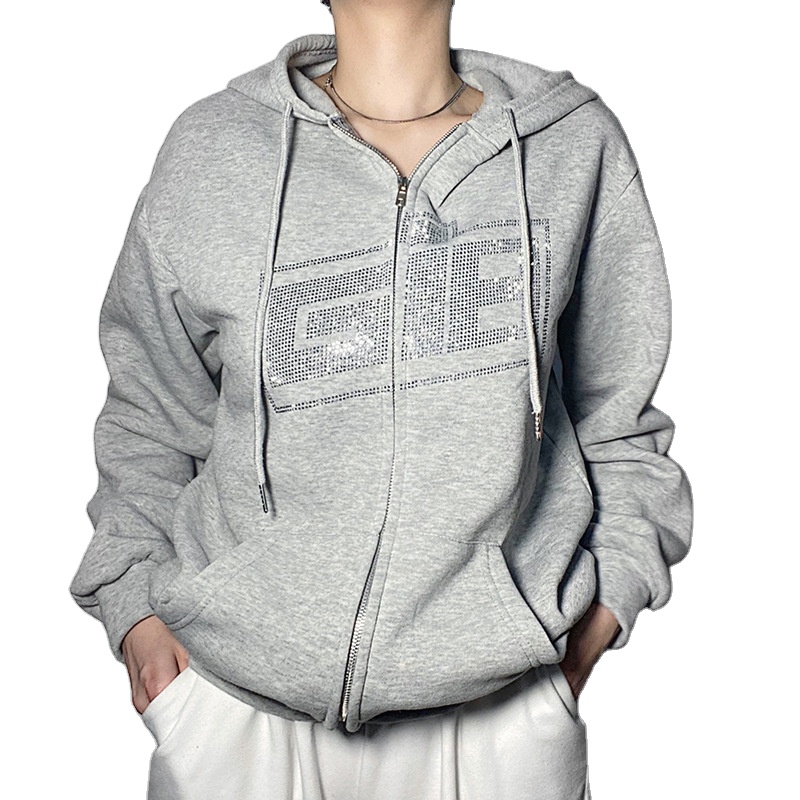 2021 autumn Womens winter fleece zipper up hoodies casual sports cardigan hooded jacket for ladies