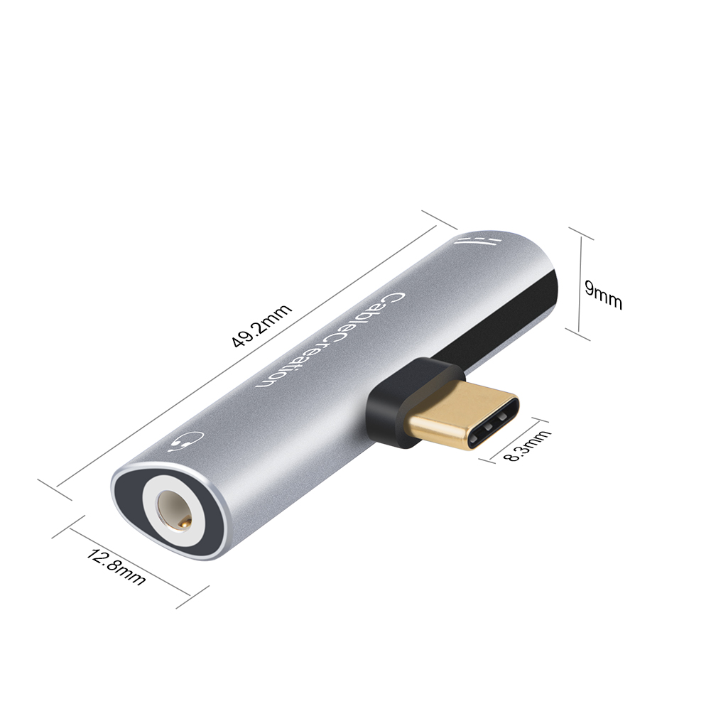 CableCreation 2 в 1 USB 3,1 Type C конвертер 3,5 мм Aux разъем адаптер для наушников с быстрой зарядкой