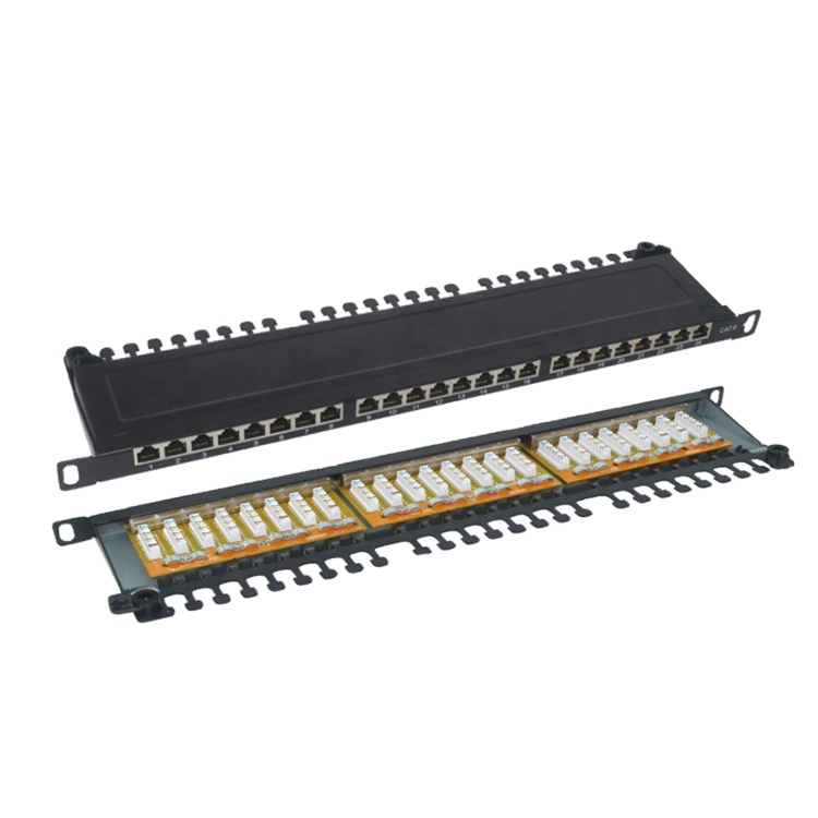 Крона или 110 двойным iidc CAT6 cat6 cat5e 19 "0.5u stp 24 портовая коммутационная панель