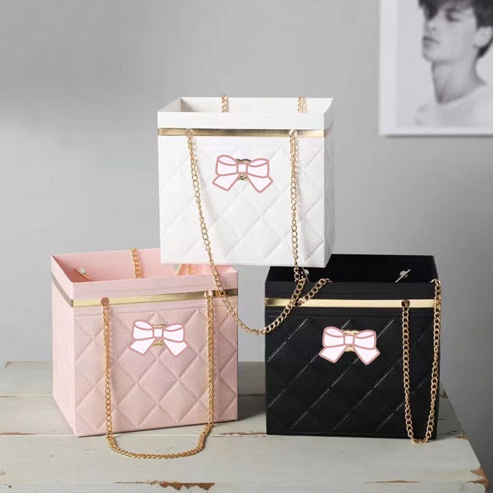Factory sale Handbag Folding Flower Box Packaging Materials Flower Arrangement Box flower boxes for bouquets