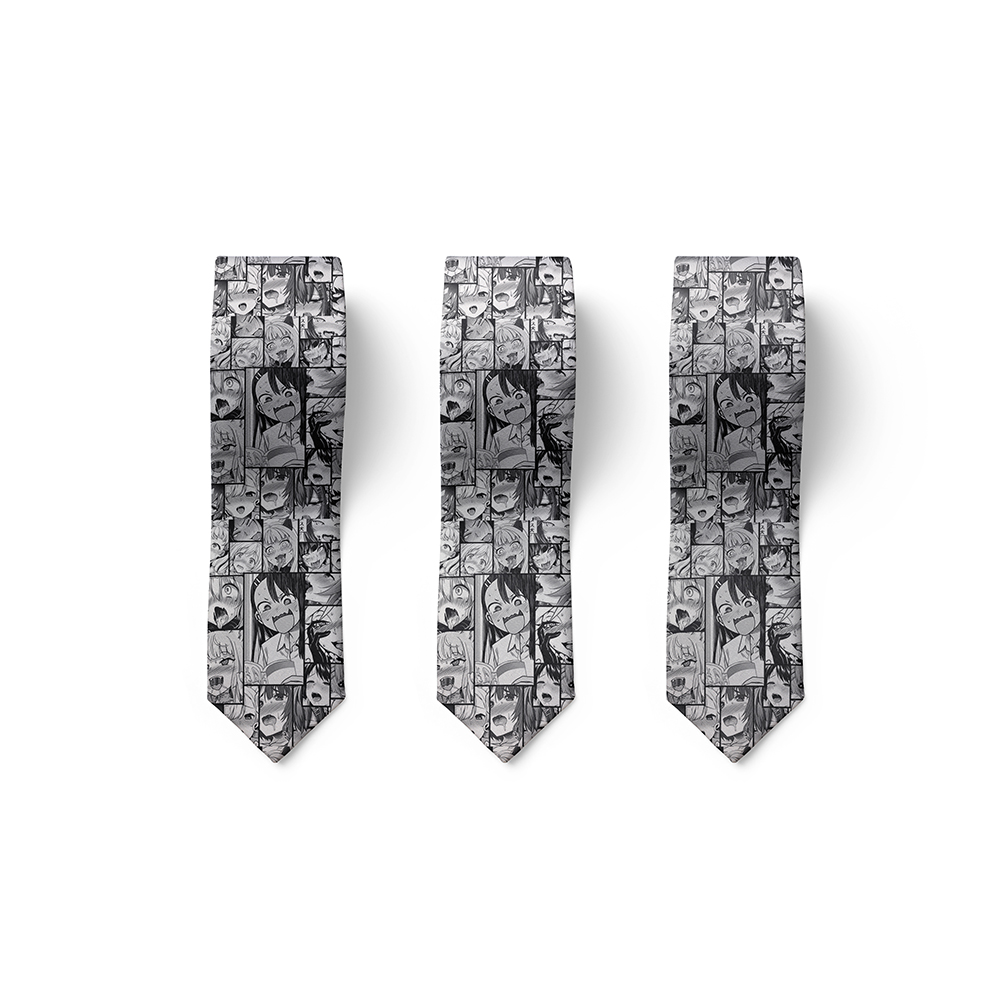 New 8cm Wide Cartoon Tie For Men Women Funny Anime Print Fashion Daily Wear Shirt Accessories Business Wedding Party Necktie