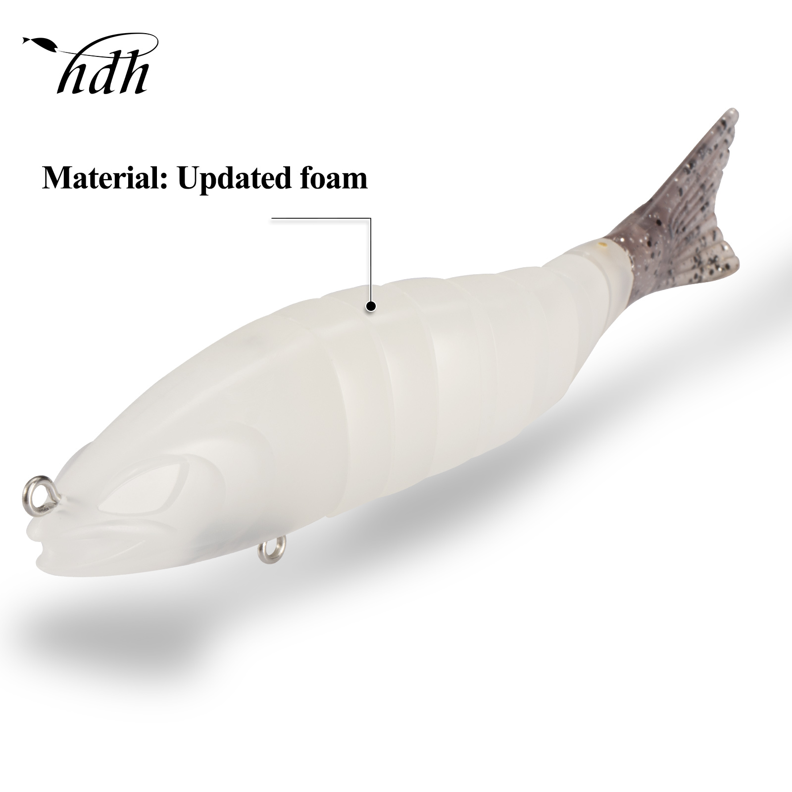 8-сегментная неокрашенная рыболовная приманка Swimbait Blank 157 мм Glide Bait Blank