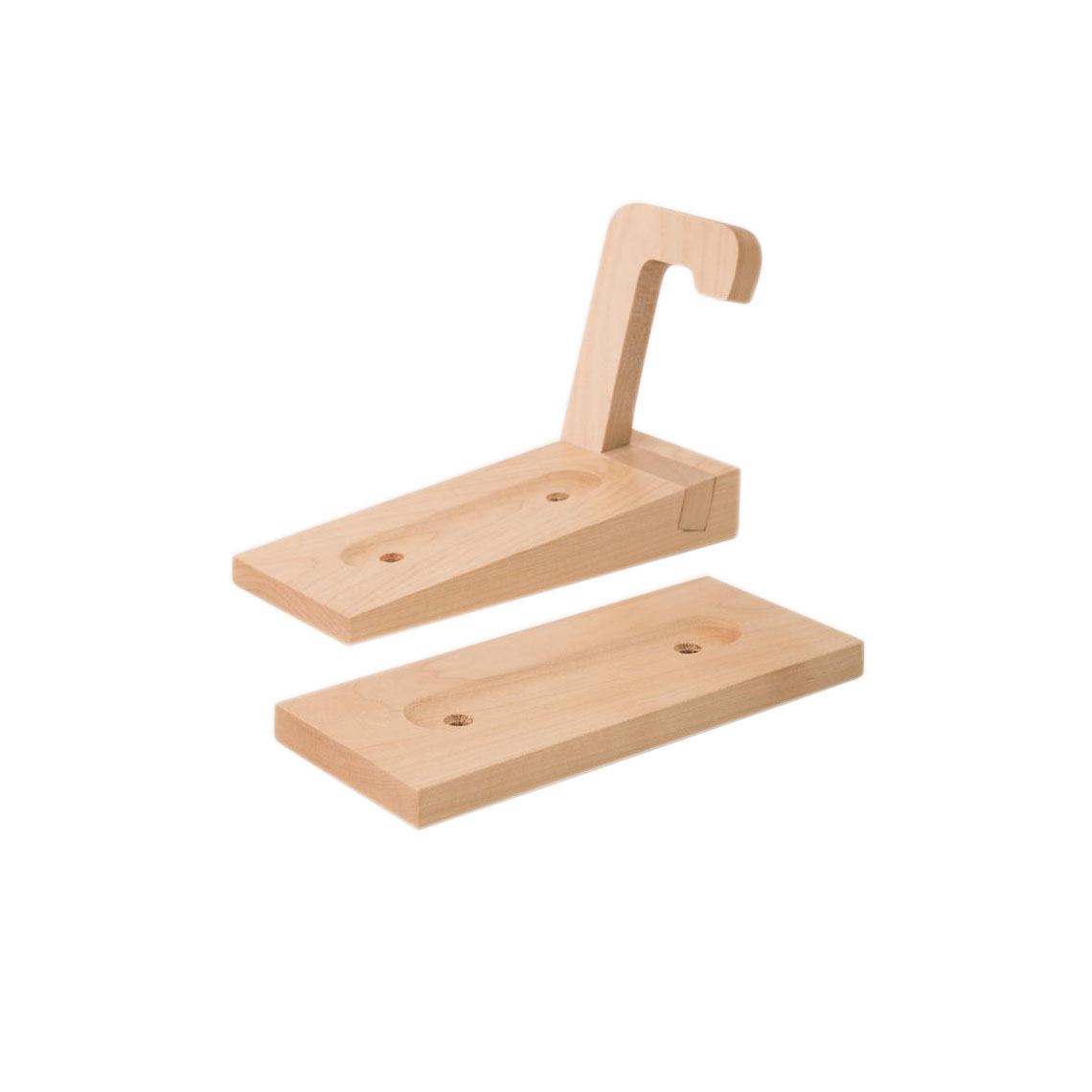 Sturdy Wooden Wall Mounted Bicycle Front Wheel Hanging Hook Vertical Wood Bike Rack Hanger
