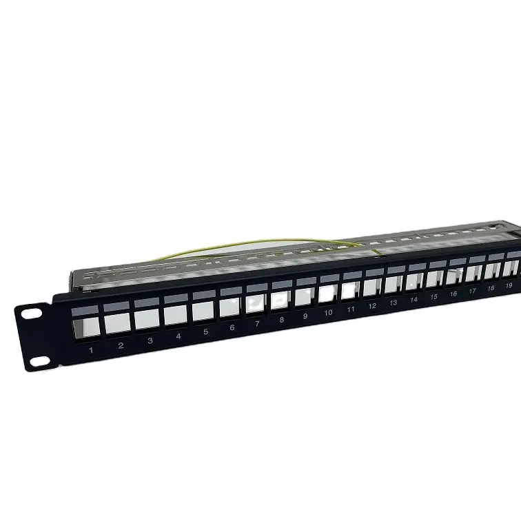 Top Sale 24 Ports 19 Inch Modular Cabling Cat6 UTP FTP STP Unloaded Patch Panel