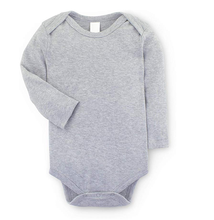 High quality organic cotton long sleeve baby bodysuit rompers custom