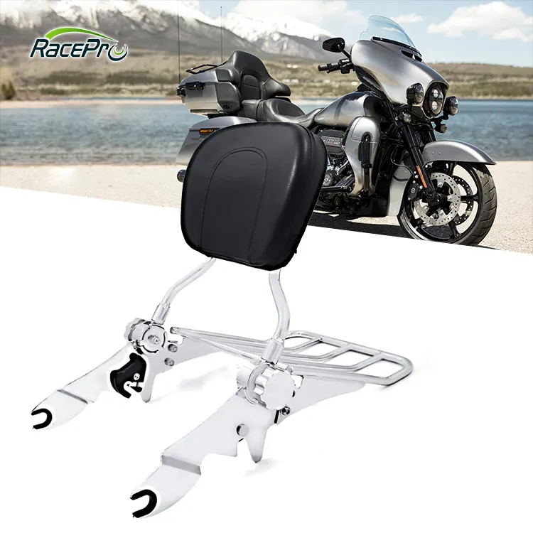 Motorcycle Adjustable Detachable Backrest Sissy Bar For Harley Davidson Touring Models 2009-2019