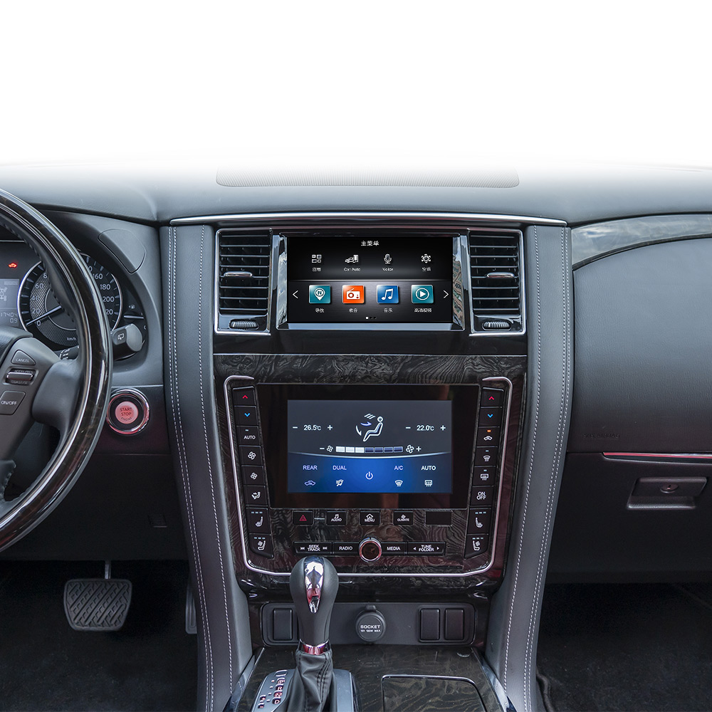 Двойной экран для Nissan патруль Y62 2010 2011 2012 2013 2014 2015 2016 2017 2018 2019 2020 Android 9 плеер GPS радио аудио стерео