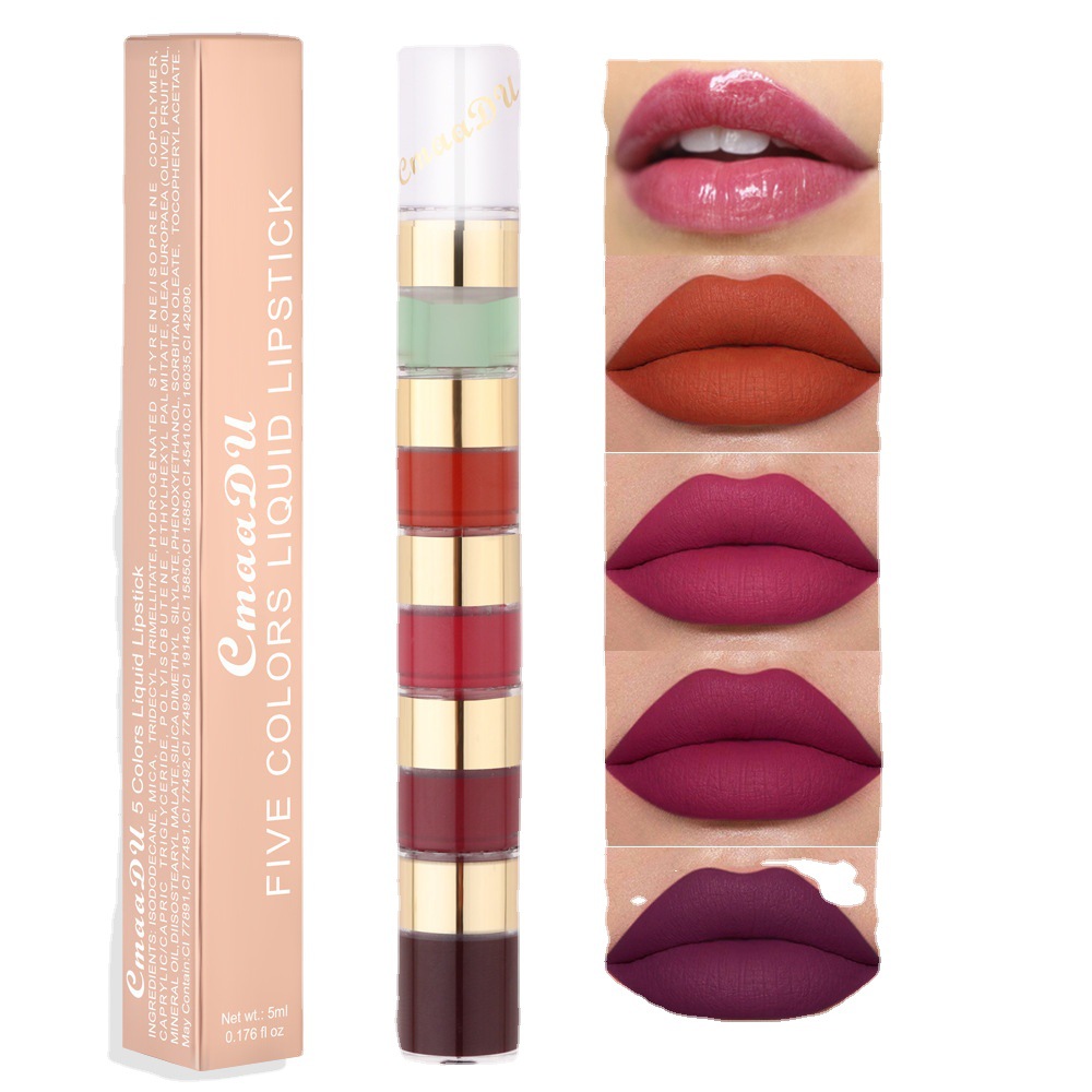 OEM Non-marking Moisturizing Long Lasting Lip Gloss Mini Lipstick Set Matte Lipstick Makeup Set