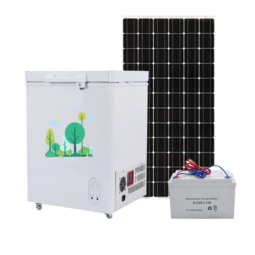 Hot selling high quality solar freezer 88L single top open door run on solar power dc freezer efficiently and practical