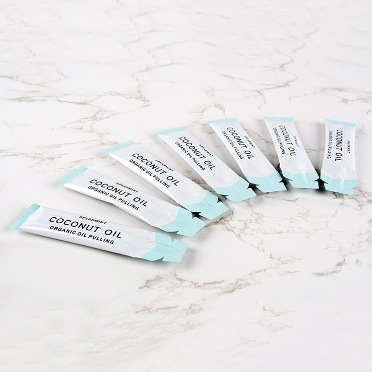 Cold Pressed Coconut oil pulling Mouthwash OEM/ODM Convenient Sachet Pack Natural Teeth Whitening