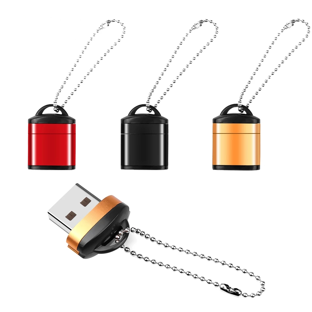 Кардридер Mini USB 2,0, высокоскоростной кардридер Micro SD TF, портативный кардридер для ПК, ноутбука, камеры