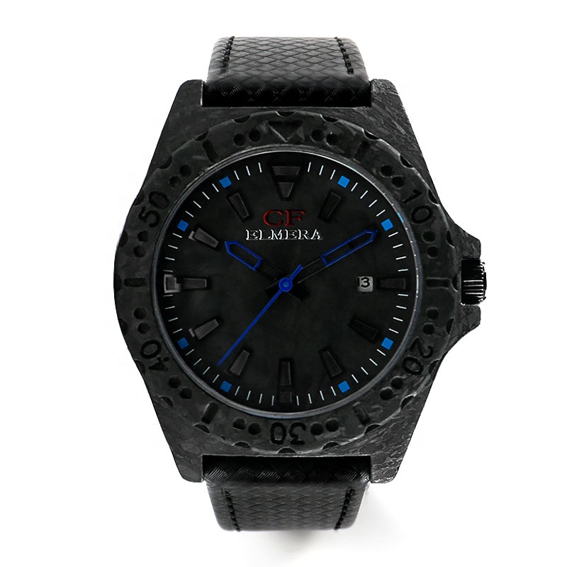 Men Mechanical WatchesELMERA Automatic Watch Forged Carbon Fiber Limited Edition Sport Sapphire