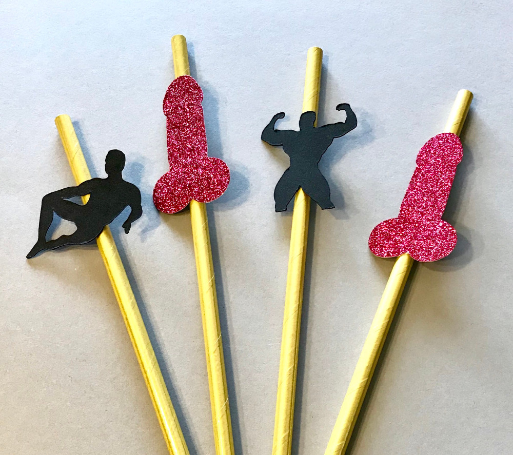 Bar Theme Cocktail Crazy Silly Party Girls Night Drinking Paper Dick Hen Straw Bachelorette Penis Straws Bride To Be Party Girls