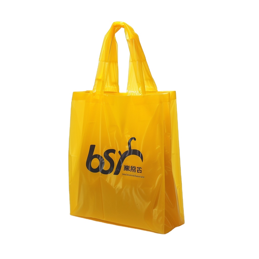 Eco Friendly Customized Logo Plastic Recyclable Take Out Bag Shopping Bags Takeaway Plastic Carrier Bag