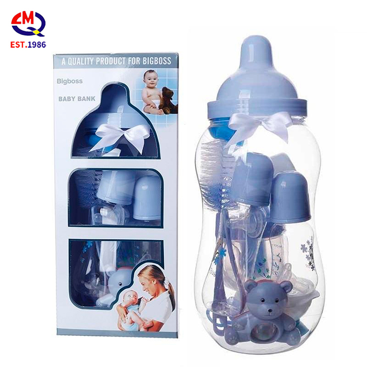 Newborn bottle 12 pcs smooth suction anti flatulence baby bottle high temperature resistant dust-proof cap bottle set