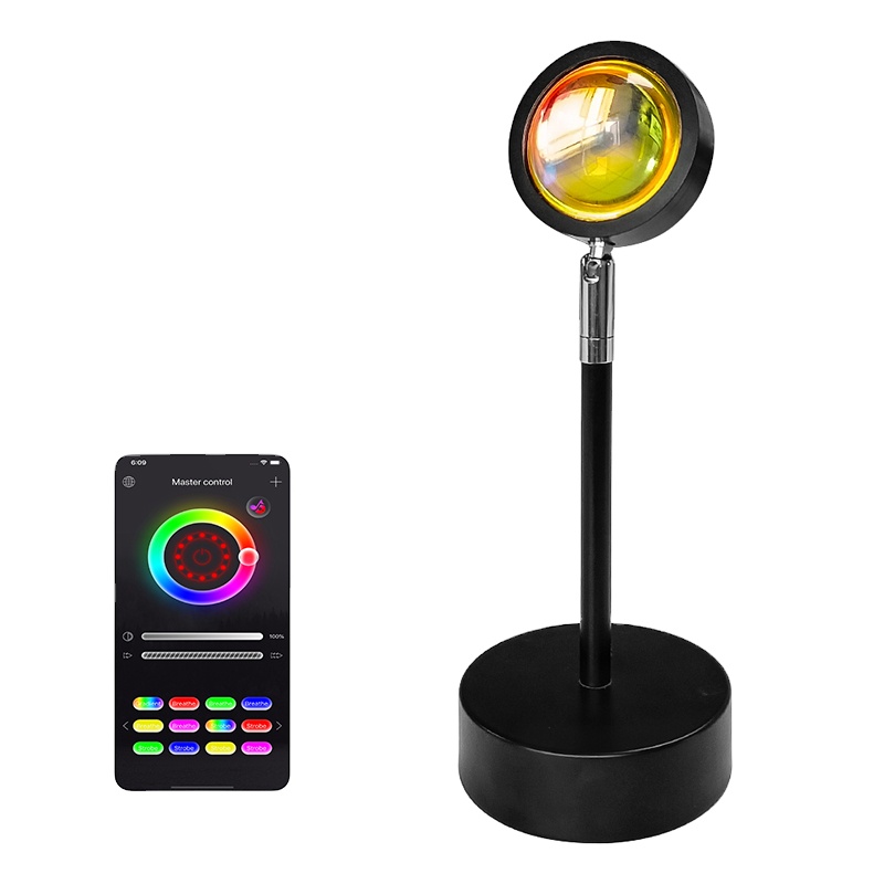 RGB 16 color phone control changing light sunset lamp projection 180 degree rotation istrip APP
