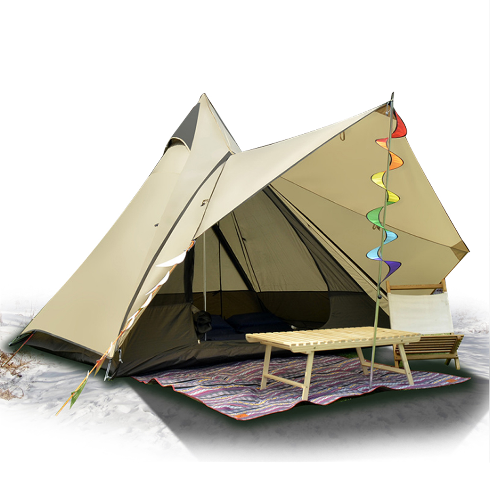 Фабрика питания Популярные Водонепроницаемый 6 м Роскошные glamping tipi палатка с печным отверстием