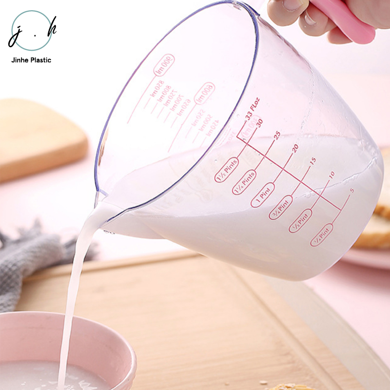 Wholesale Plastic Clear Baking Digital Measuring Cups With Color Handle