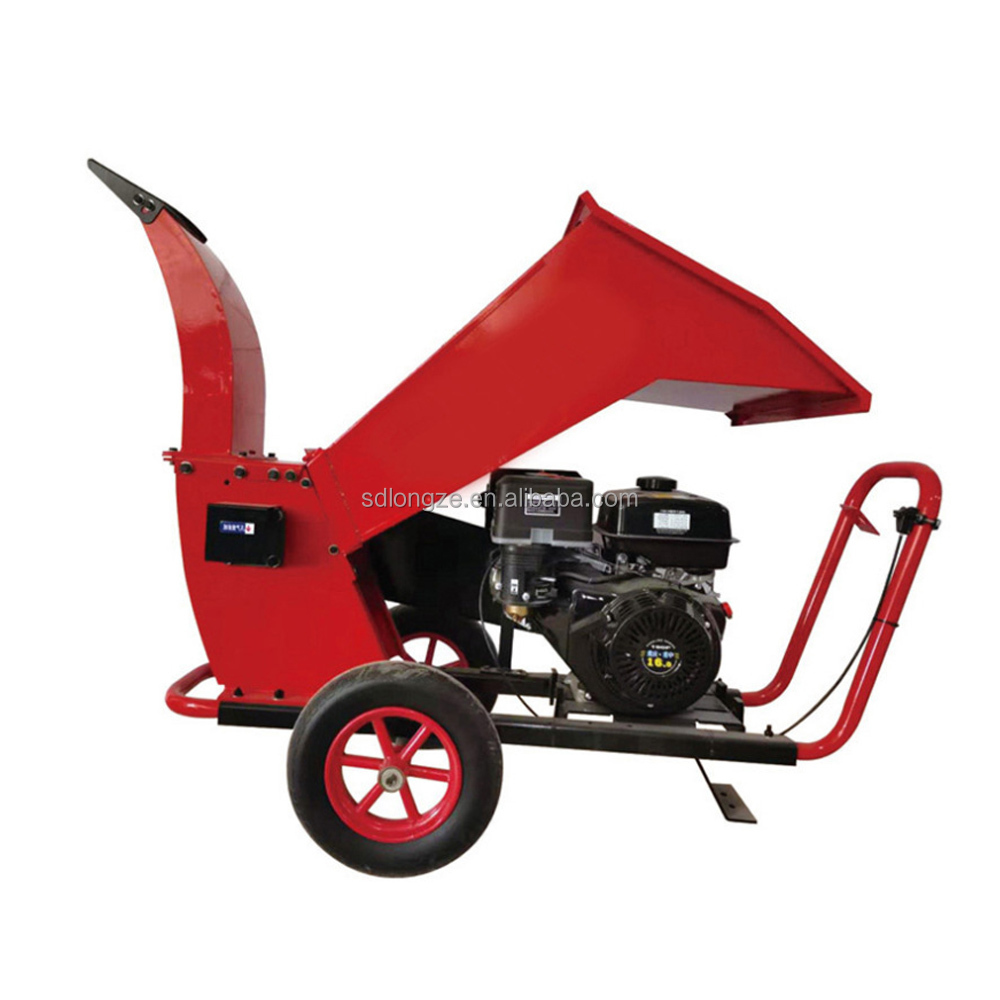Трейлер смонтирован сверхмощный обязанность 15hp бензиновый двигатель работает ветки журнала Шредер для сада