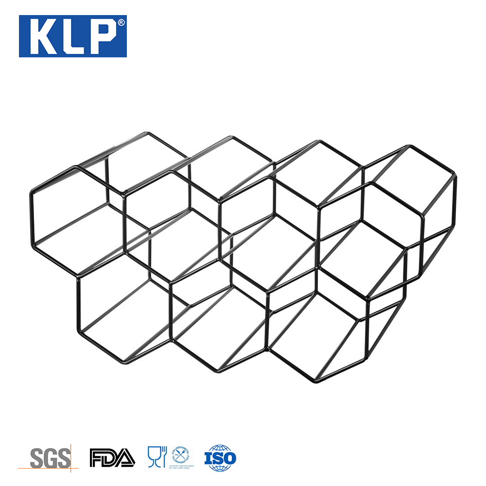 KLP нержавеющая сталь Креативный дизайн 7 стойка для винных бутылок автономный современный металлический держатель для винных бутылок