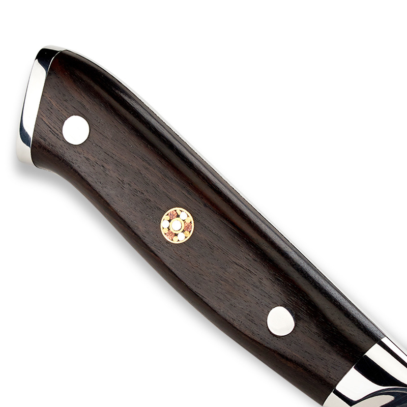 Damascus slicing knife ebony handle kitchen knife exquisite western style fish raw knife meat cutter