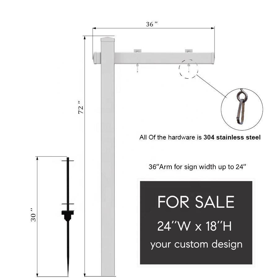Виниловый знак Fentech 6ft x 3ft из ПВХ для недвижимости