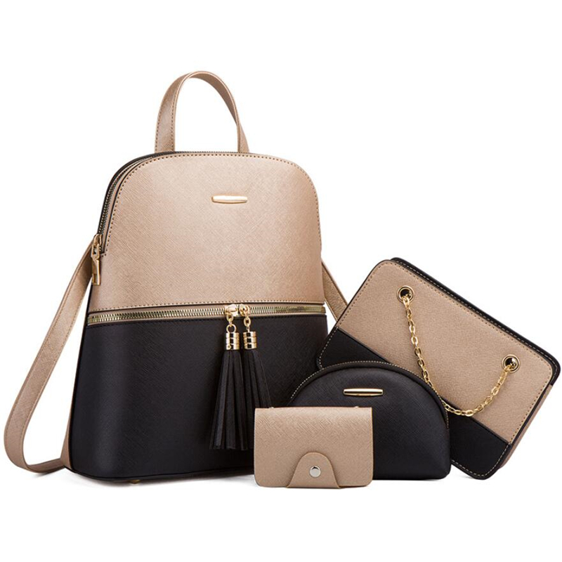 Amazon Best Seller 4 pieces Bags Women Handbags Ladies Shoulder Purse Bag Set