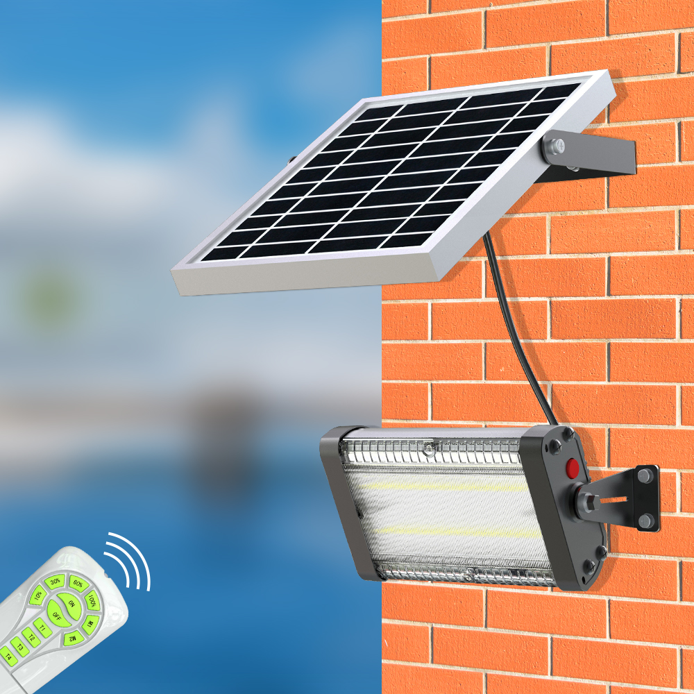 Motion sensor integrated all in one solar led flood light 100w 150w 200w garden led floodlight outdoor with remote controller