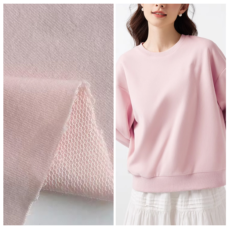 Custom cotton knitted bamboo fiber fabric wholesale bamboo shirt fabric spandex bamboo cotton french terry fabric for hoodie