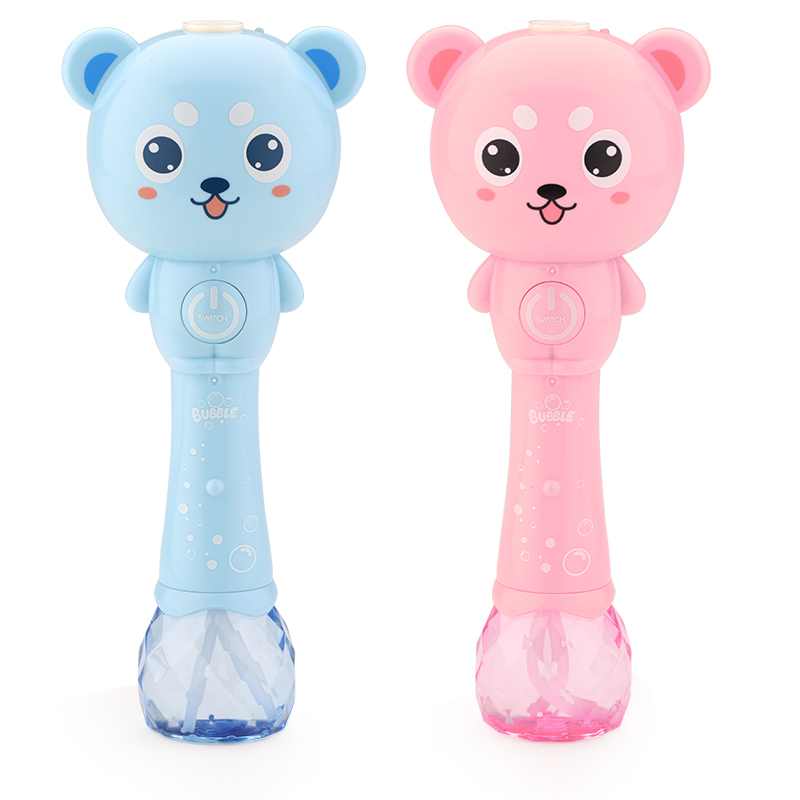 New Summer Bubble Toy Outdoor Play Toys Rechargeable Musical Bubble Stick Cartoon Bubble Wand