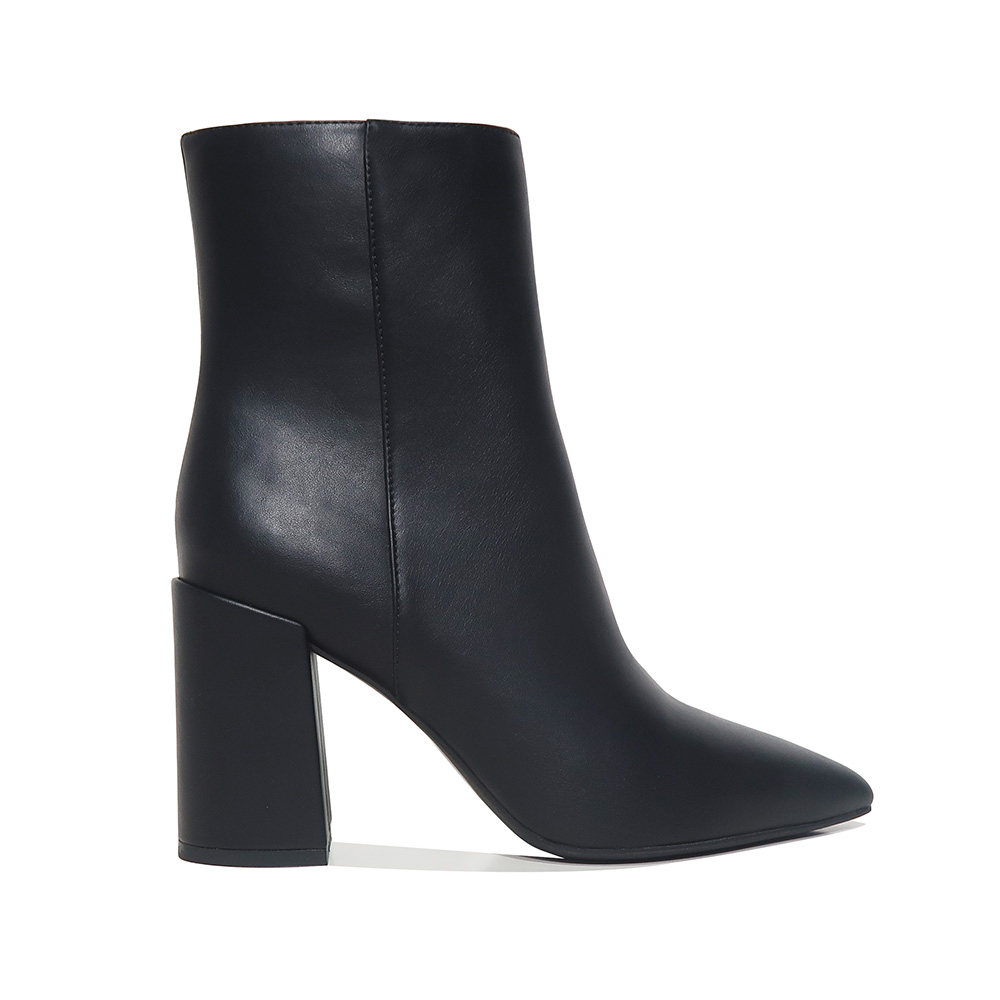 High Quality Fashion Winter Pure Solid Color Ankle High Heel Women Low Leg Boots Shoes Women's short Boots