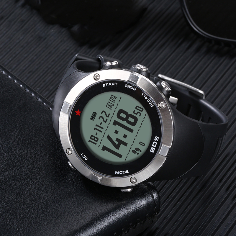 GPS Watches Outdoor Sports Wristwatch Heart Rate Monitor Waterproof 50M Shock Resistant Multifunction Chronograph Watch
