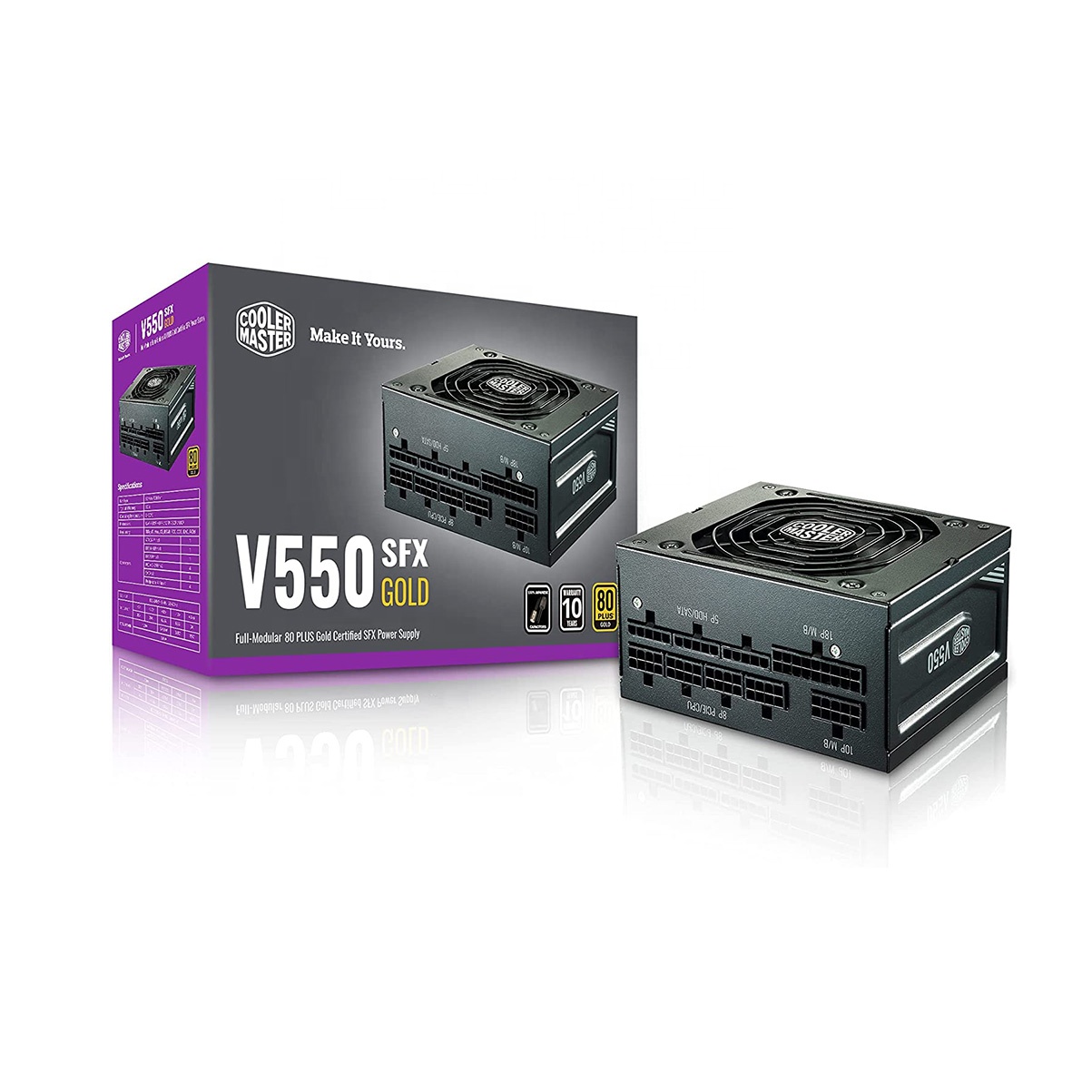 Новое поступление, блок питания CoolerMaster V550 SFX GOLD для игрового настольного ПК, 550 Вт
