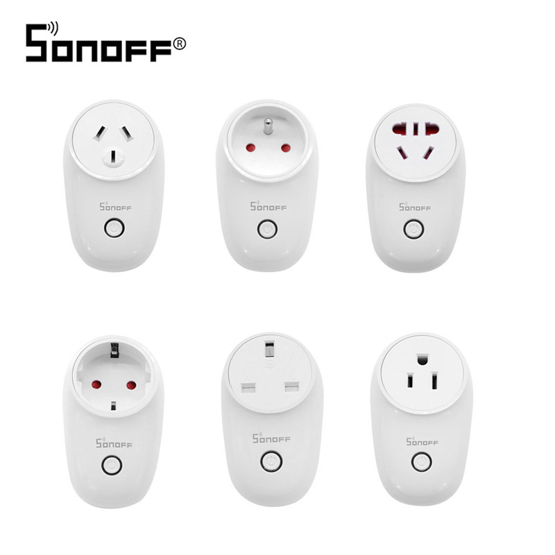 Смарт-розетка Sonoff S26 с Wi-Fi, европейская, американская, английская, австралийская, китайская автоматизация, дистанционный переключатель для умного дома, совместимый с eWelink, Alexa, Amazon, Google Home
