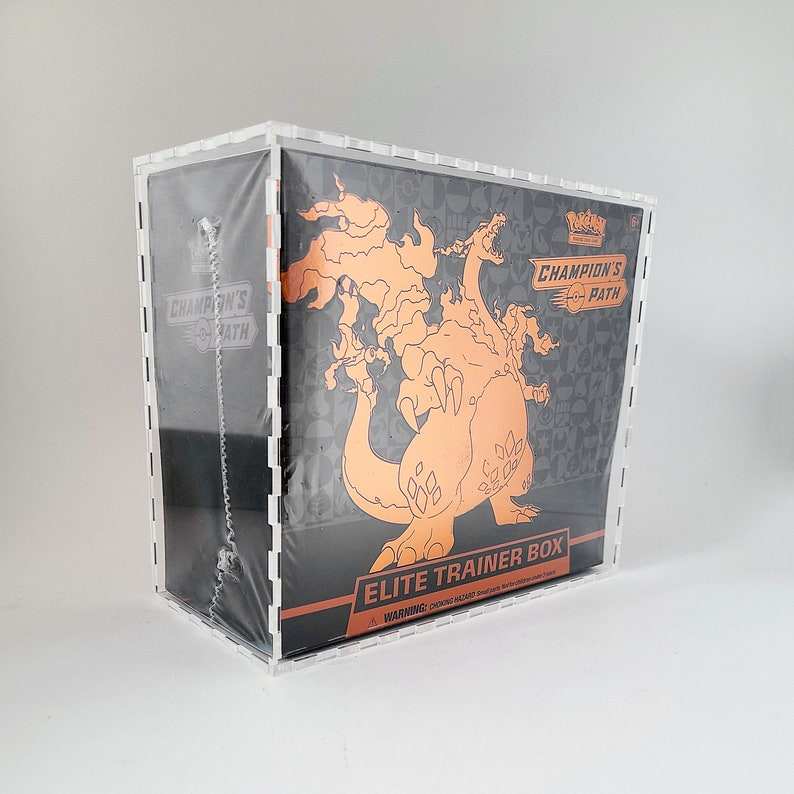Custom Magnetic Lid Acrylic Pokemon Booster Box Protection Display Case Pokemon ETB Acrylic Case
