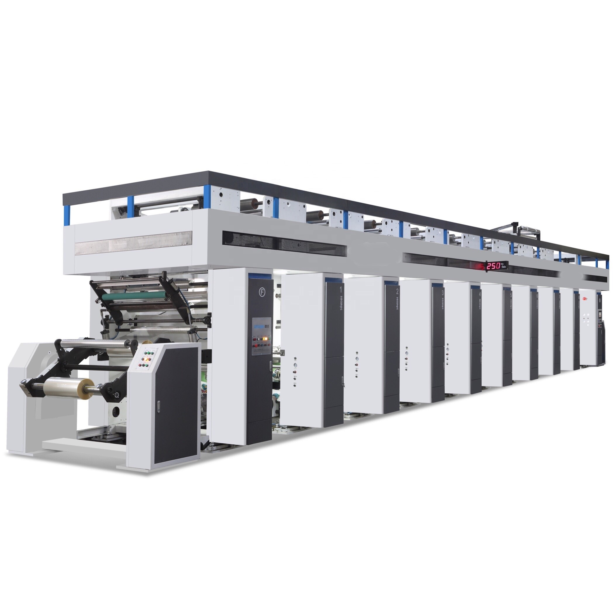 BT-RPM-DGAY1050A 8 цветов пленка Серводвигатель управления ROTOGRAVURE реклама печатная машина