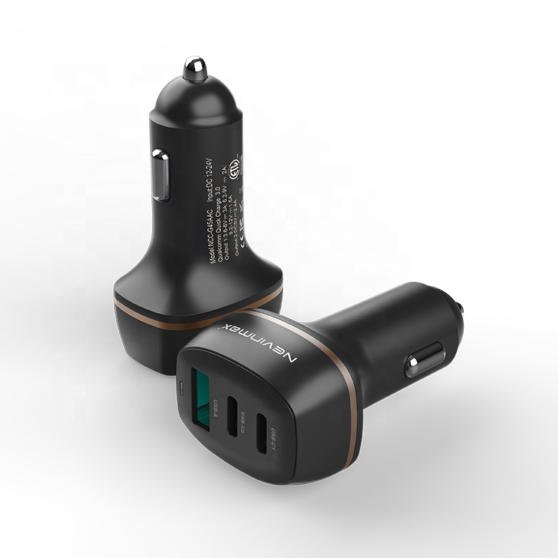 Шэньчжэнь завод OEM & ODM 3-портовое usb-зарядное устройство C PD QC4.0 Мульти USB C Мини Автомобильное зарядное устройство для ноутбука/телефонов