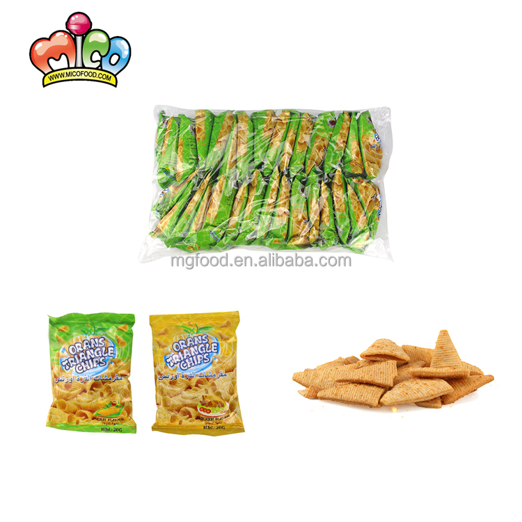 Custom Halal Delicious Chicken Flavor Triangle Shape snacks Potato Chips
