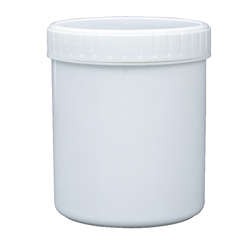 customized HDPE 1L plastic container Sealing of round plastic jar with lid plastic can