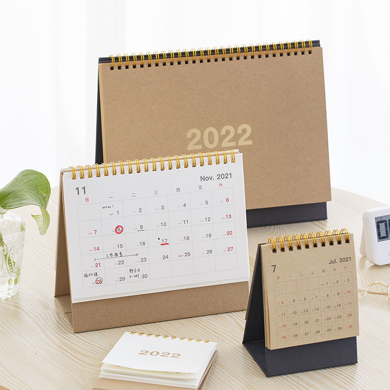 Custom 2022 Wholesale Printing Table Calendar Perpetual Daily Desk Calendar