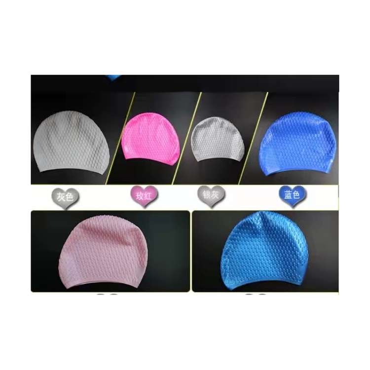 Large swim cap personalized water dropping design diving caps adult long hair protect silicone swimming caps