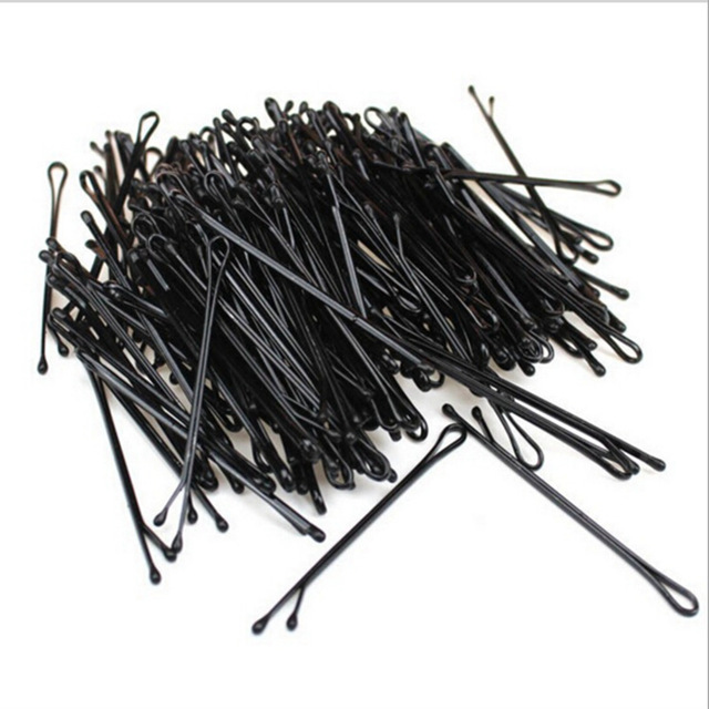 Fashionable Metal Black Decoration Accessories Invisible Salon Hair Clip Bobby Pins Hairpins With Box