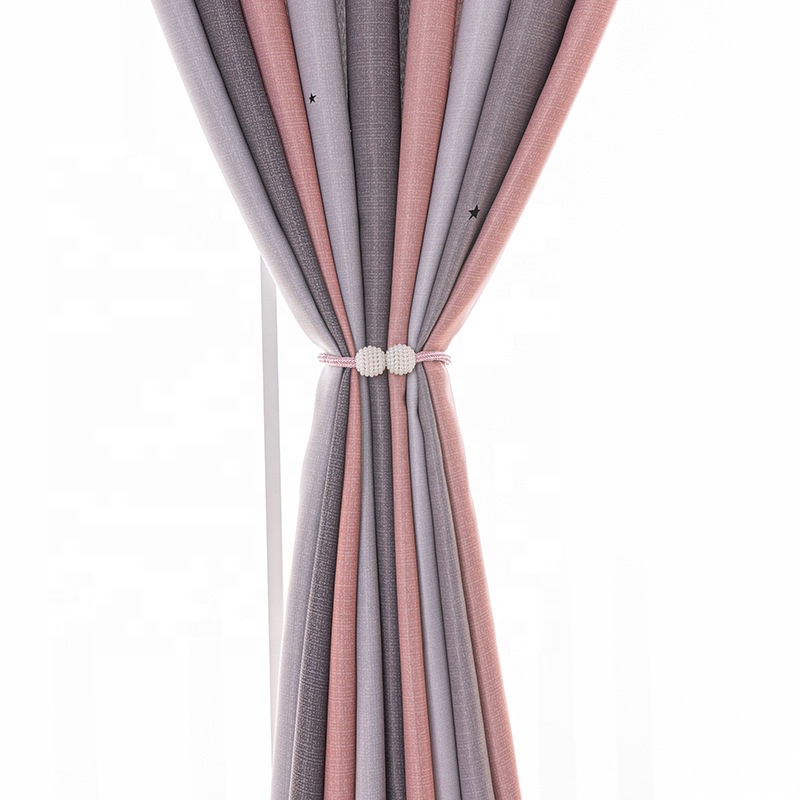 100% Polyester hot sale Punch-free curtains ins vibrato net red star hollow simple installation shading custom finished curtain