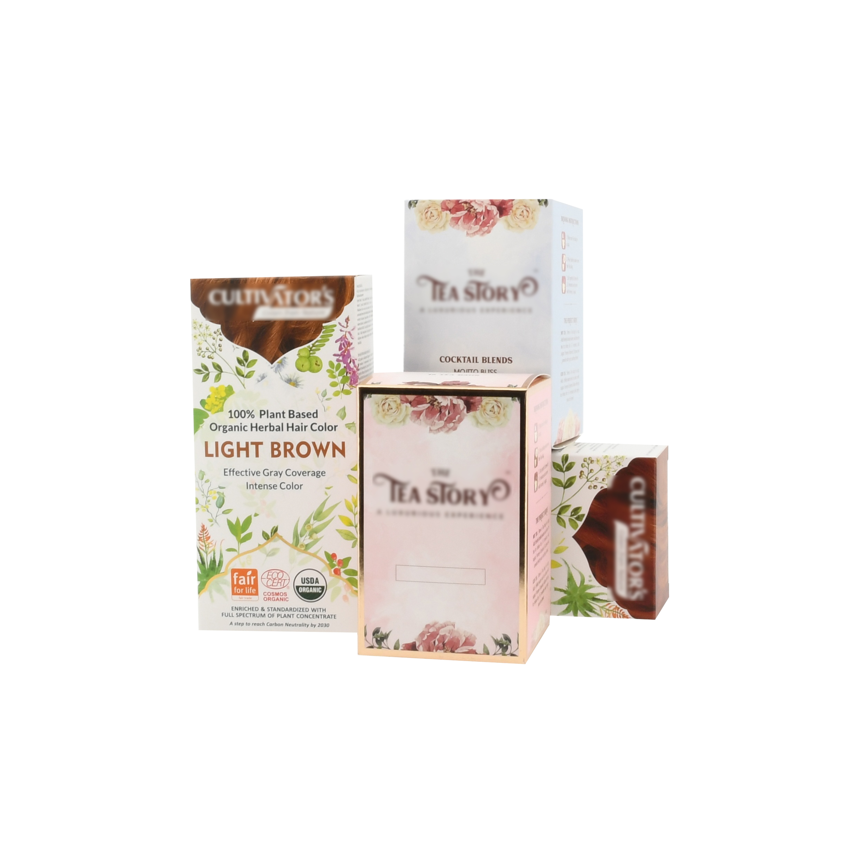 Custom paper box packaging, foldable coated paper packing serum packaging box for essential oil skin care products