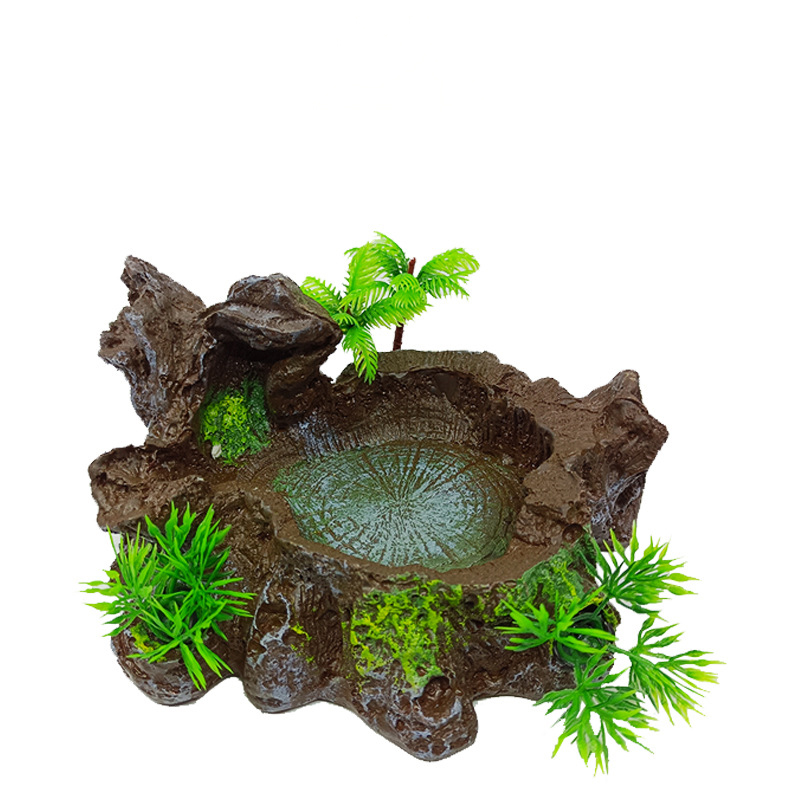 Aquarium pet supplies fish tank landscaping resin crafts amphibians feeding pot animals