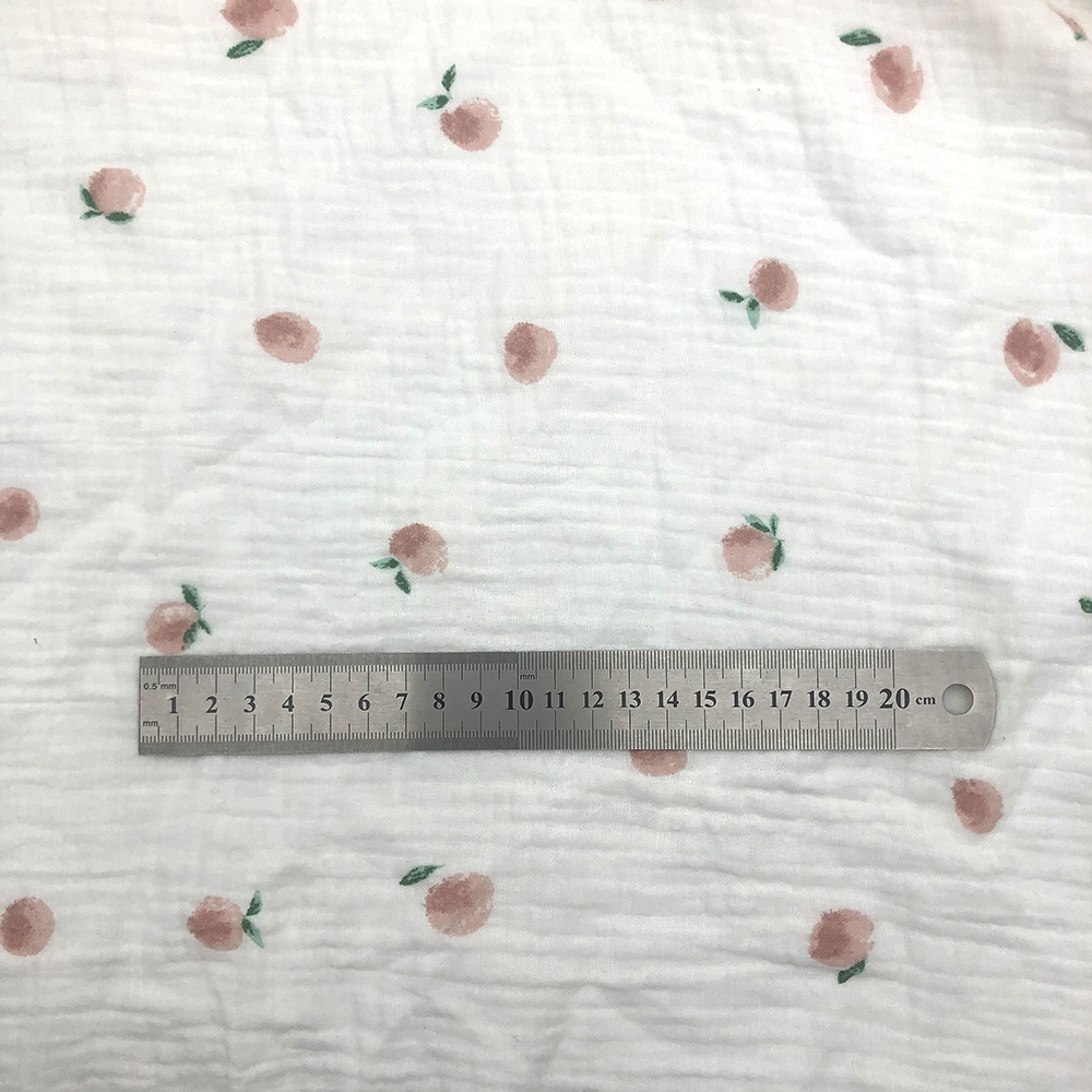 Cotton printed double-layer crepe Good quality Custom Soft 100% cotton printed fabric for Pajamas bath towels baby diapers