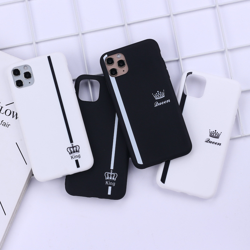 Чехол для телефона из ТПУ для iPhone 11 Pro Max, креативный мягкий матовый нескользящий чехол для смартфона с рисунком короны короли и короны, 2020