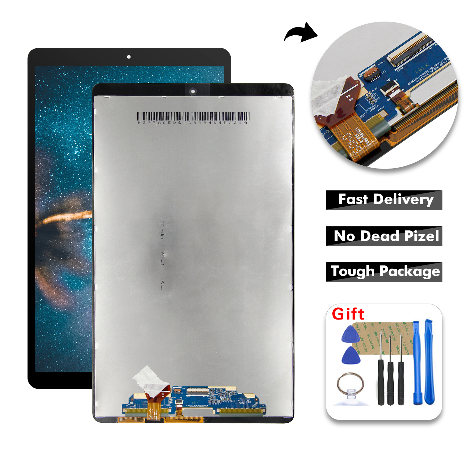 ЖК-дисплей для Samsung Galaxy Tab A 10,1 (2019), сменный ЖК-дисплей с сенсорным экраном для планшета T510, T515, T517